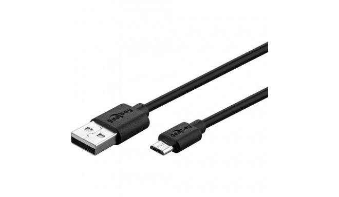 USB 2.0 cable A - Micro B 1.0m, black