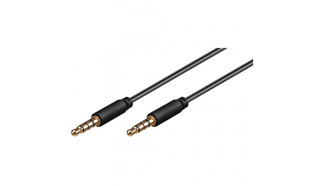 3.5mm kaabel 4pin 0.5m, must