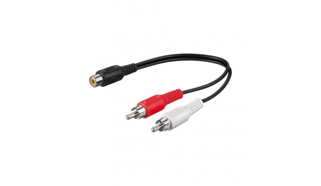 Adapter RCA jack - 2RCA plug, 0.2m