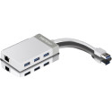 Võrgukaart: USB 3.0, 10/100/1000Mbps +  3xUSB 3.0 HUB