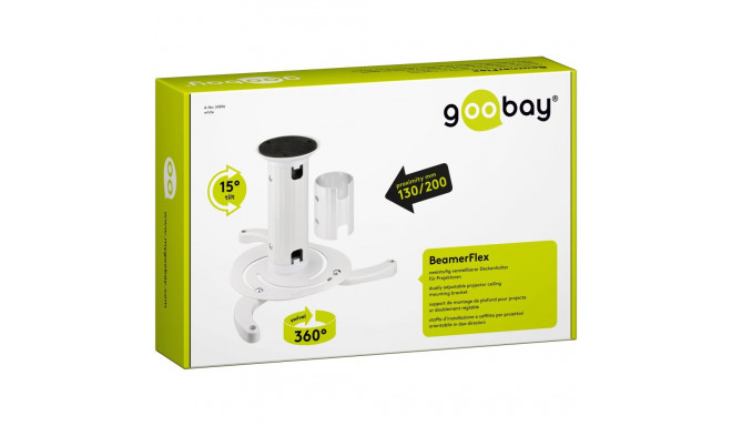 Projektori laekinnitus 13/20cm pikk, kuni 10kg, valge