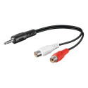 3.5 mm stereo plug - 2xRCA jack, 0.2m