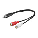 Adapter RCA (M) - 2xRCA (F) 0.2m