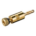 Banana plug with screw connection, 4 mm, colored ring black