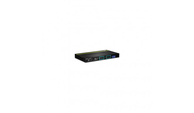 PoE+ Switch: 16 x 10/100/1000Mbps PoE+, 2 jagatud Mini-GBIC (SFP) pesa, Web Smart, räkitav, 185W