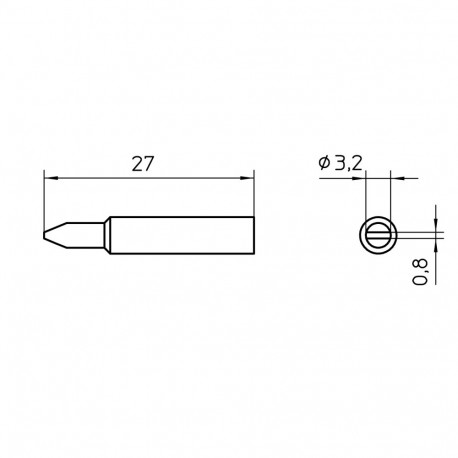 XNT C SOLDERING TIP 3,2MM