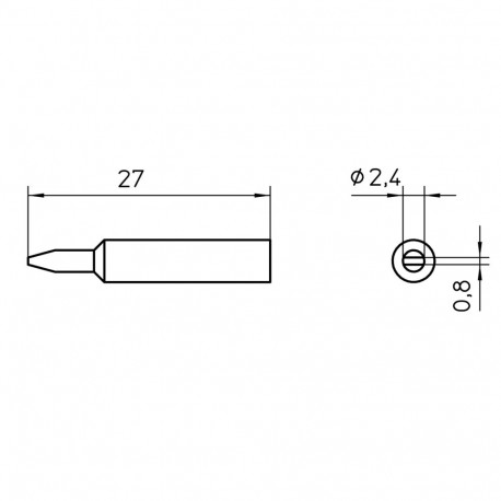 Kolviots XNT B lapik 2,4x0,8mm