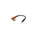 AV Adapter Cable 3.5mm Jack M to 3xPhono F
