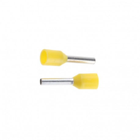 Juhtmehülss 1,0mm², isoleeritud, kollane, L=8,2mm