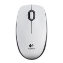 LOGITECH B100 Mouse right and left-handed optical 3 buttons wired USB white