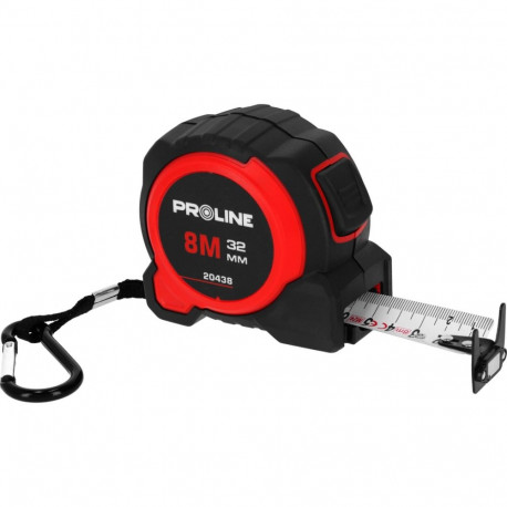 Miara zwijana 8m/32mm dwustr.magn.nyl.zaw.klip.ce.proline
