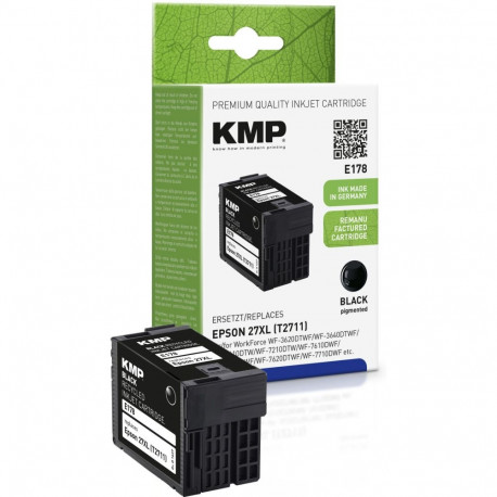 KMP E178 tindikassett must ühilduv Epson T 2711 XL-ga