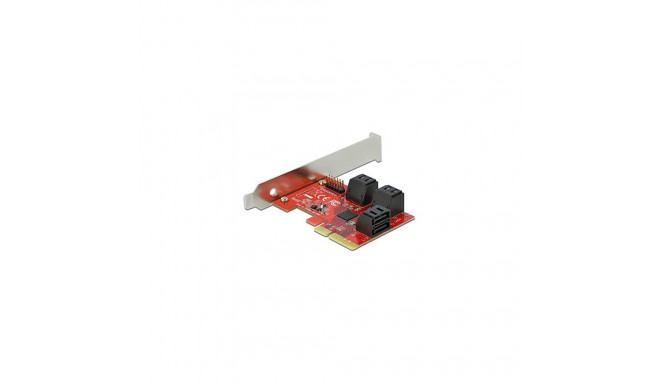 DeLOCK PCIe 6P SATA PCIe x4 card - LP, controller