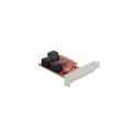 DeLOCK PCIe 6P SATA PCIe x4 card - LP, controller
