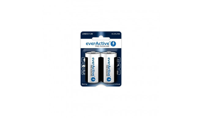 Alkaline patareid everActive Pro Alkaline LR20 D – blisterpakend 2 tükki