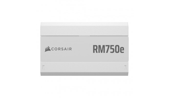 CORSAIR RMe valge seeria RM750e 750 W Cybenetics Gold sertifikaadiga täielikult modulaarne toiteplok