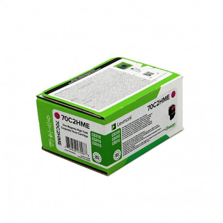 Toner Cartridge - Lexmark 702HME High-Capacity 2400-4400 Pages Magenta