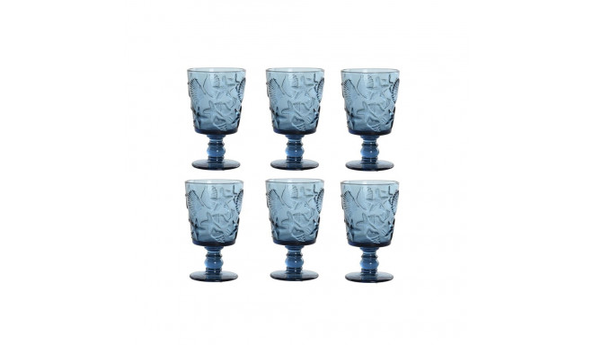 Set of cups Home ESPRIT Blue Crystal 345 ml (6 Units)