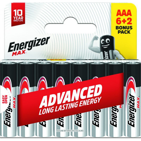 Energizer patarei Max Alkaline AAA DHP8 6+2