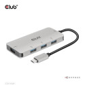 CLUB3D 4-Port USB-A Hub for USB-C – 10Gbps Fast Transfer