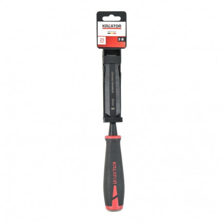 Wood Chisel TPR 25mm KREATOR KRTH23707, Head width 25mm, Length 260mm