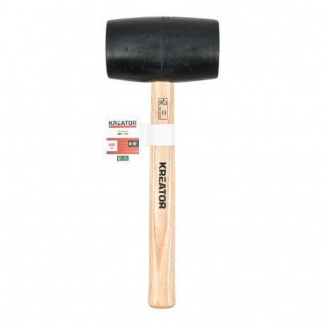 Kreator kummivarre KRTH90603, 0.9kg, 130mm x 68mm, puidust vars, ergonoomiline