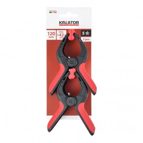 Kreator vedruklamber KRTH40602, 2 tk, 118 mm, 42 mm, 9 kg, tugevdatud nailon