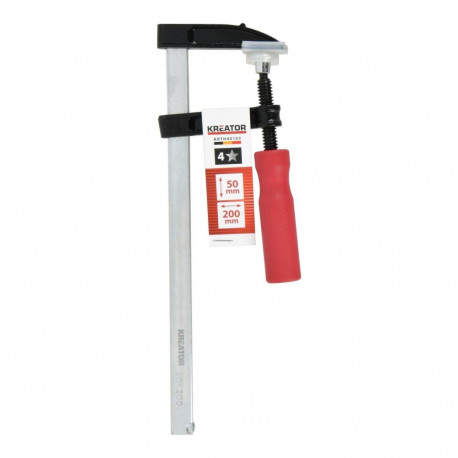 Baariklamber, KREATOR, KRTH40103, Pikkus: 260 mm, Max. lõualuu sügavus: 200 mm, Lõualuu sügavus: 50 