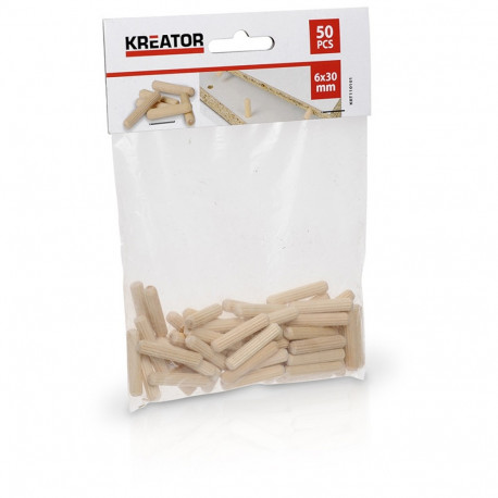 Puidust tüübel 6x30mm (50tk.) Kreator