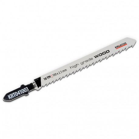 Jigsaw blade for HCS wood 100x2.5mm 10TPI (2pcs.) Kreator