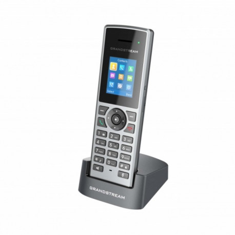 The Grandstream DP722 is a mid-tier DECT cordless IP phone designed for business an