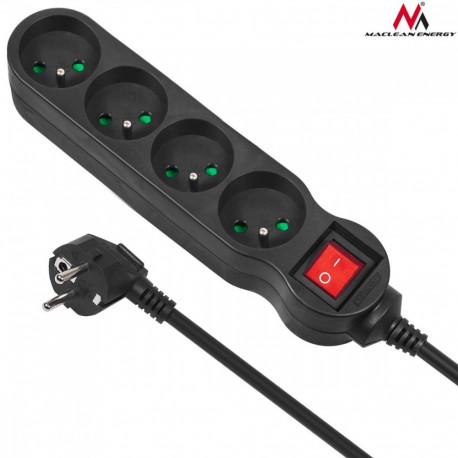 Power strip 1,4m MCE180 2300W black