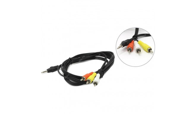 CABLE AUDIO 3.5MM 4PIN TO 3RCA/AV 2M CCA-4P2R-2M GEMBIRD