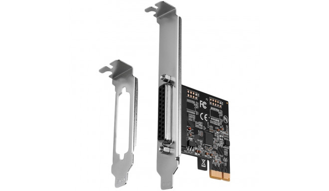 Axagon PCI-Express card with one parallel port. Low profile.