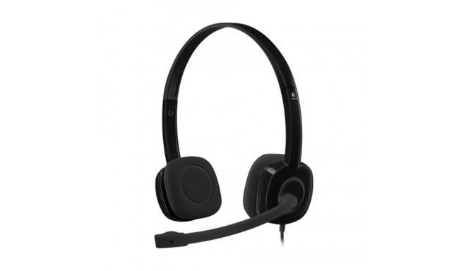 LOGITECH H151 Corded Stereo Headset - BLACK - 3.5 MM