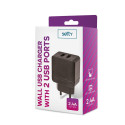 Setty USB-laadija 2xUSB 2,4A, must