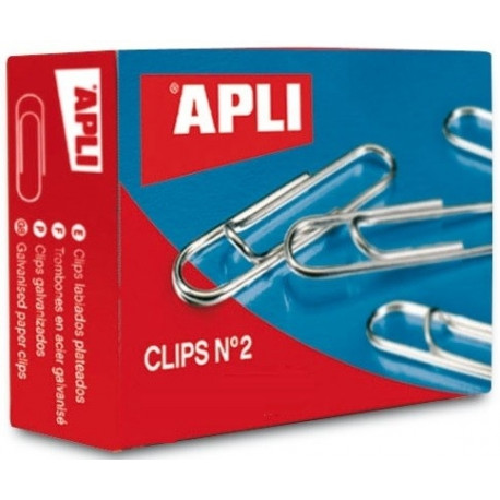 Kirjaklamber 40mm hõbe, 100 tk.karbis, Apli