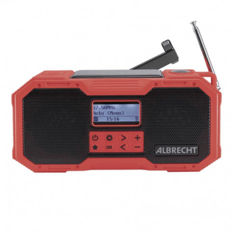 Albrecht väntraadio DR 112 DAB+ välitingimuste, punane