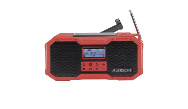 Albrecht väntraadio DR 112 DAB+ välitingimuste, punane