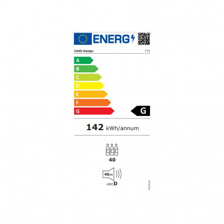 Caso | Wine cooler | WineChef Pro 40 | Energy efficiency class G | Showcase | Free standing | Bottle