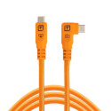 TetherPro Optima 10G USB-C, 1.8m, Right, Orange