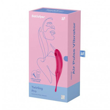 Satisfyer hübriidvibraator Twirling Pro Air Pulse, punane