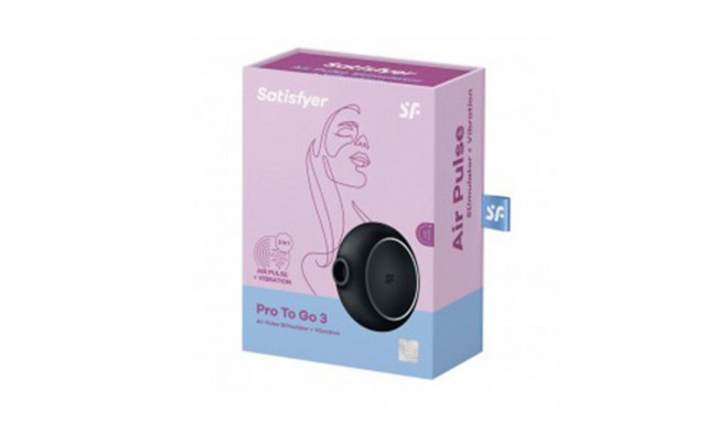 SATISFYER PRO TO GO 3 VIBRADOR Y ESTIMULADOR DE AIRE NEGRO NEGRO 1UN