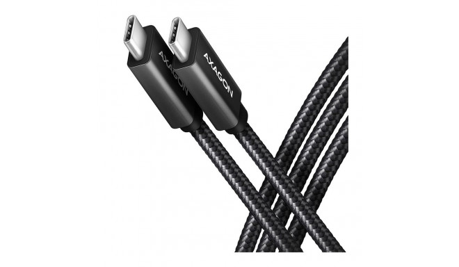 Axagon kaabel USB-C - USB-C PD 60W 2m, must