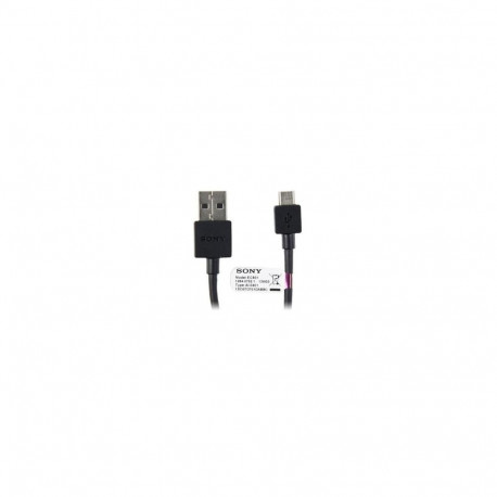 USB-kaabel MicroUSB, 10cm, must, Sony