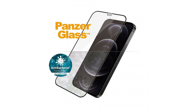 Kaitseklaas Apple iPhone 12 / 12 Pro, ümbrisesõbralik, musta äärega, PanzerGlass