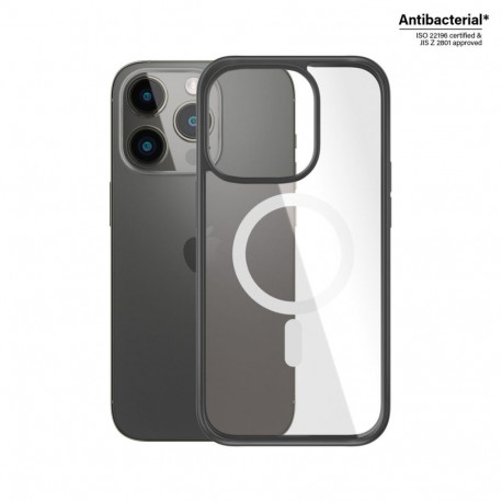Kaitseümbris MagSafe ClearCase, Apple iPhone 14 Pro, klaasist tagaküljega, läbipaistev musta äärega,