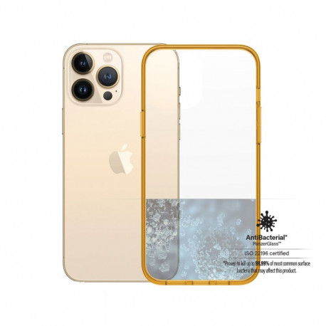 Kaitseümbris ClearCaseColor, Apple iPhone 13 Pro Max, klaasist tagaküljega, oranž / läbipaistev, Pan