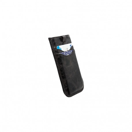 Kott Tumba, L Long, Apple iPhone 5 / 5C / 5S / SE (2016), naturaalsest nahast, must, Krusell