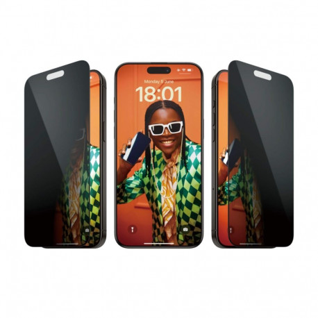 Kaitseklaas privaatsusfiltriga Apple iPhone 15 Pro Max, Ultra-Wide Fit, PanzerGlass